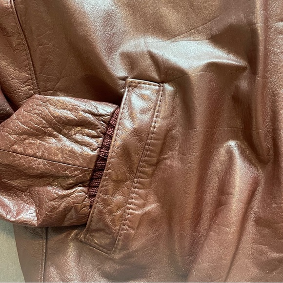 Women’s Etienne Aigner  Vintage Full -Grain Leather  Jacket, M - Picture 9 of 14